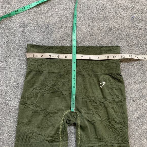 Gymshark Shorts Womens XS Extra Small Avocado Adapt Textured Ribbed Compression - Picture 5 of 8
